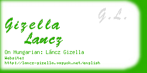 gizella lancz business card